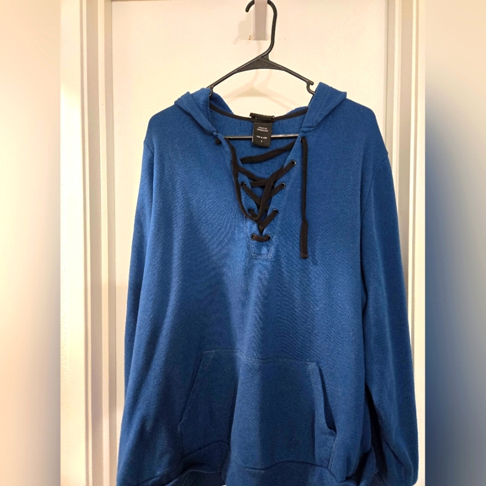 Dusney Haunted Mansion Blue Lace-Up Hoodie